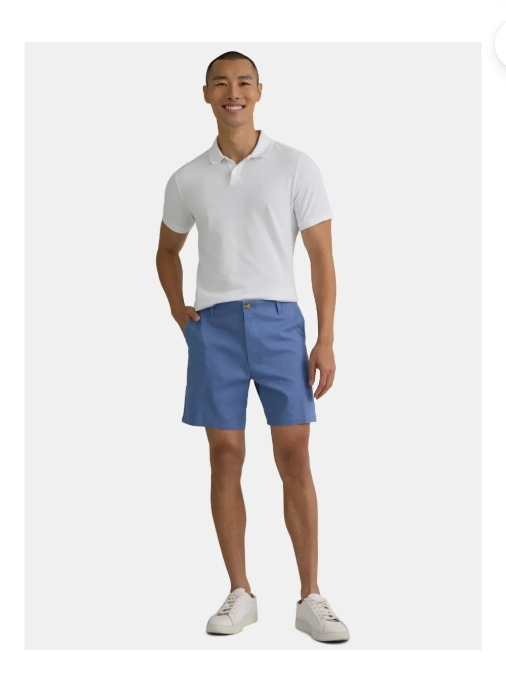 George Men's Relaxed Stretch Twill Flat Front Shorts, 9